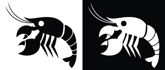 Lobster icon, lobster animal icon vector illustration.black silhouette graphic with lobster . Sea lobster icon simple style. Crawfish icon vector template.