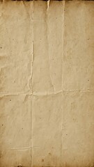 ヴィンテージの折り目とシワのある古紙テクスチャ｜Vintage Folded and Wrinkled Aged Paper Texture