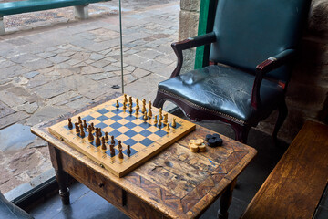 Timeless strategy, captured in a moment.This vintage chess set holds the stories of past battles...