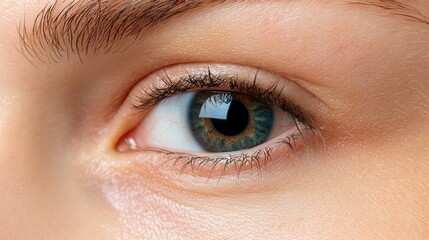 Obraz premium Under-eye macro with visible dark spots and gentle lines