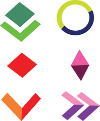 Geometric Icons Design Elements Collection