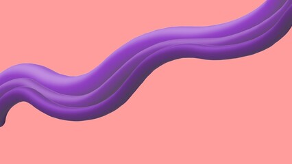 3D abstract background with purple waves