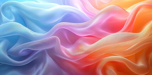 Fototapeta premium Whispering curtain and hazy pastel sky, framed in a slow-motion sequence