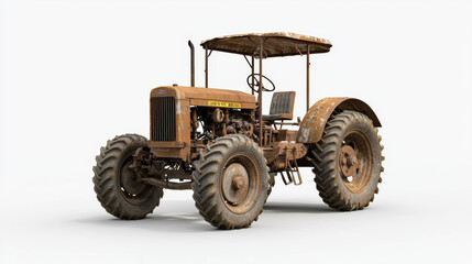 vintage tractor with weathered appearance, showcasing rustic charm and agricultural history