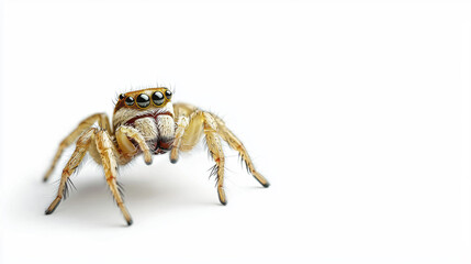 close up of small spider with detailed features and light background, showcasing its unique characteristics and textures