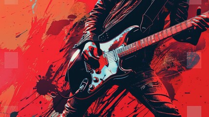 Rock music background. Rock poster. Background for music festival or concert poster or flyer, design template