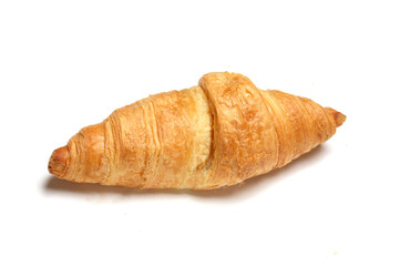 fresh croissant on white background