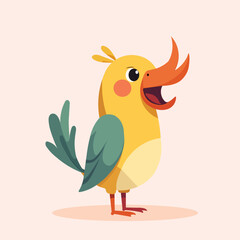 A highly detailed vector bird with lifelike textures and realistic proportions, isolated for easy integration into any design