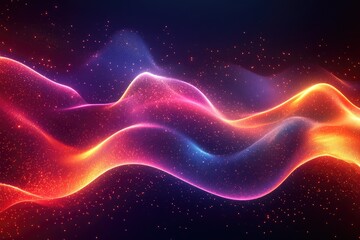 Vibrant colors transitioning across digital presentation elements, with fluid lines, glowing transitions, and dynamic lighting creating a visually stunning experience.