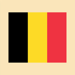 Fototapeta premium Flag of Belgium. Color vector illustration.