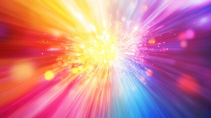 Obraz premium Colorful Light Rays Burst Explosion Abstract Background