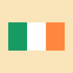 Fototapeta premium Flag of Ireland. Color vector illustration.