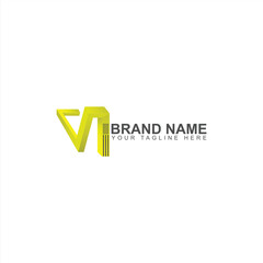 letter n logo icon for brand or building with creative illustration