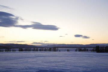 Tramonto invernale a Russeluft - Alta. Norvegia del nord, gennaio 2025