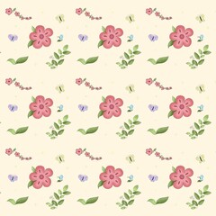 seamless pattern with flowers