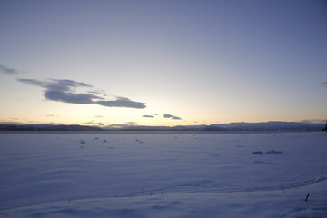 Tramonto invernale a Russeluft - Alta. Norvegia del nord, gennaio 2025