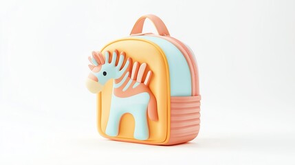 A colorful children's backpack featuring a playful zebra design, ideal for preschoolers and designed for fun and functionality.