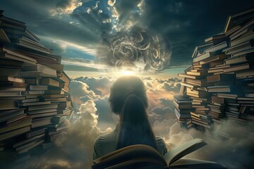 Neural connections and cognitive awareness visualization.