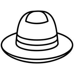 Elegant Headwear Line Art Vector Collection