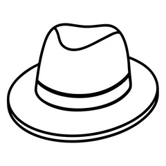 Elegant Headwear Line Art Vector Collection