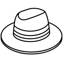 Elegant Headwear Line Art Vector Collection