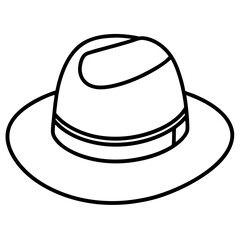 Elegant Headwear Line Art Vector Collection