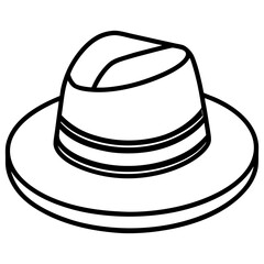 Elegant Headwear Line Art Vector Collection