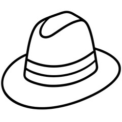 Elegant Headwear Line Art Vector Collection