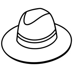 Elegant Headwear Line Art Vector Collection