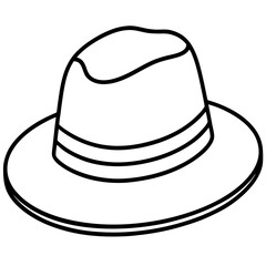 Elegant Headwear Line Art Vector Collection