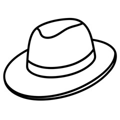 Elegant Headwear Line Art Vector Collection