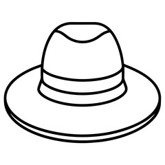 Elegant Headwear Line Art Vector Collection