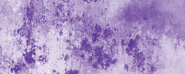 Soft, Cloudy Watercolor Surface with Deep Purple Ink Splatter and Dreamy Effect

