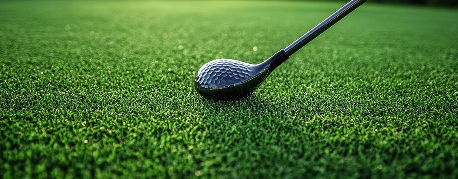 In slow motion, the golf swing unfolds with the club catching the sunlight, showcasing timing and beauty