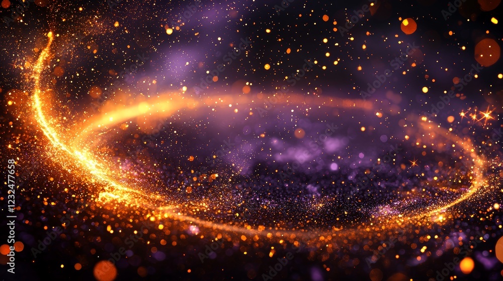 Poster create a captivating christmas background by combining a vibrant purple color palette with gleaming 