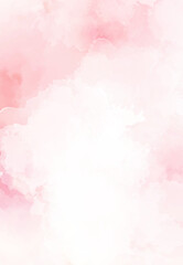 Blush pink watercolor fluid painting vector design card. Dusty rose and white marble geode frame. Spring wedding invitation. Petal or veil texture. Dye splash style. Alcohol ink.Isolated and editable