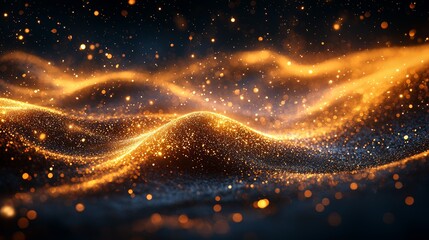 A slow-motion video of a sparkler burning, with its vibrant embers leaving mesmerizing trails against a black background