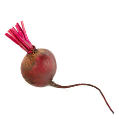 Closeup beetroot (beet root) isolated on white.