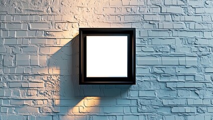 Blank white company store sign mock up on a wall. 3D Rendering 