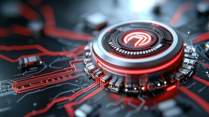 Secure Futuristic Cloud Storage Icon with Intricate Circuit Design  A high tech modern depicting a digital cloud storage system with a sleek futuristic aesthetic and intricate circuit board elements