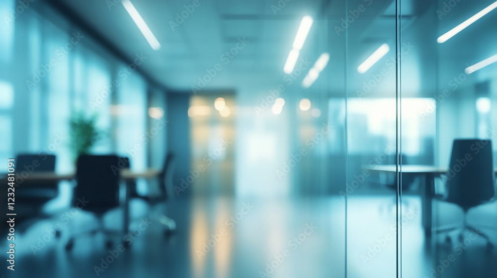 Poster blurred and out of focus background showcasing the blur image background of corridor in hospital or 