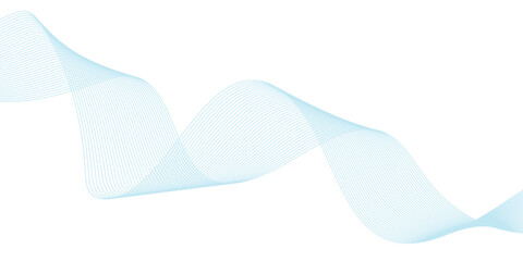 Abstract vector background with blue wavy lines. Blue wave background. Blue lines vector illustration. Curved wave. Abstract wave element.	