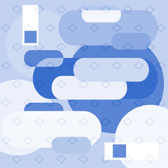 Indigo Blue Business Bubble Geometric Background