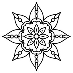 Fototapeta premium Elegant Lace Line Art Vector