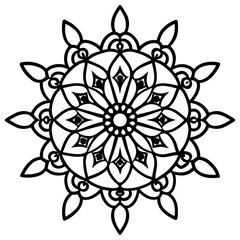 Elegant Lace Line Art Vector