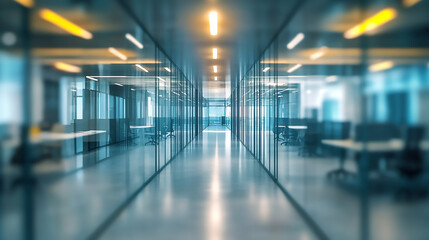 Bright, modern hallway with large windows and shiny floor modern bright office hallway with large windows and shiny floor.

