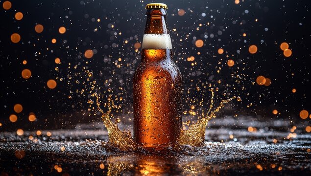 A close-up slow-motion capture of a soda bottle being shaken and then quickly opened, with a burst of foam and liquid erupting from the top, illustrating the pressure and its quick release