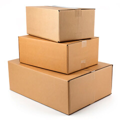 cardboard box isolated on white