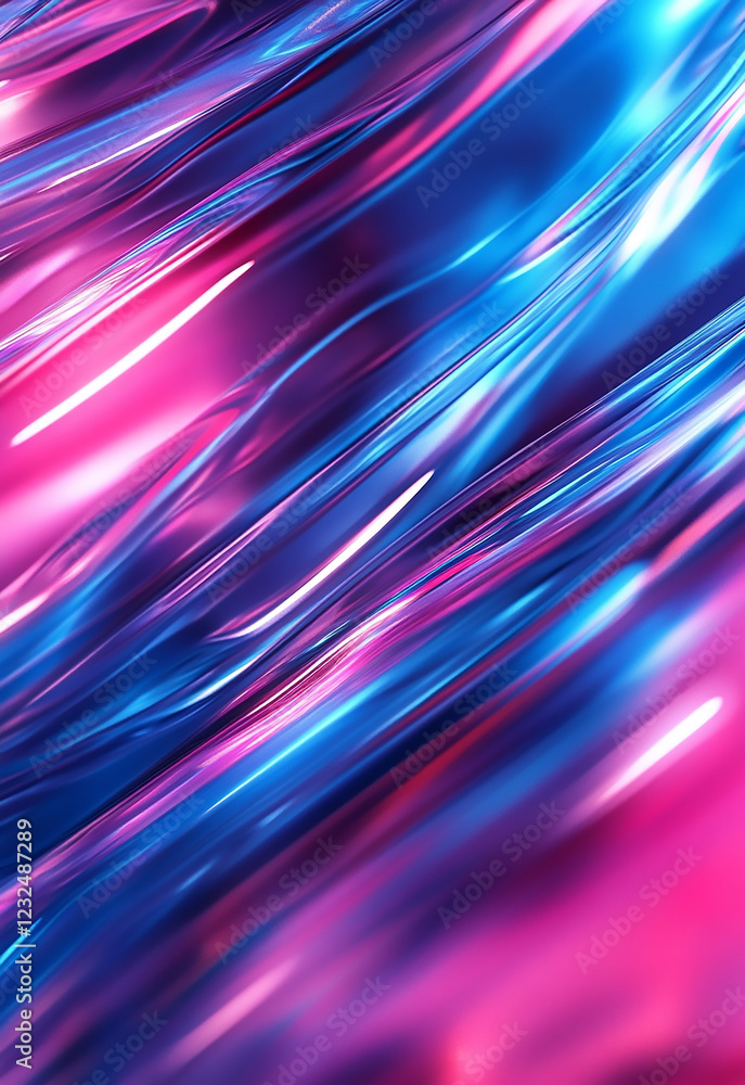 Poster abstract colorful waves abstract background with flowing curves and waves in a gradient of cool colo
