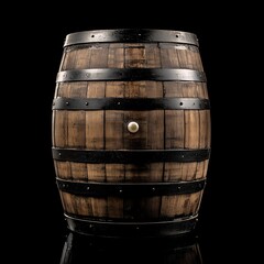 Obraz premium wooden barrel isolated on white